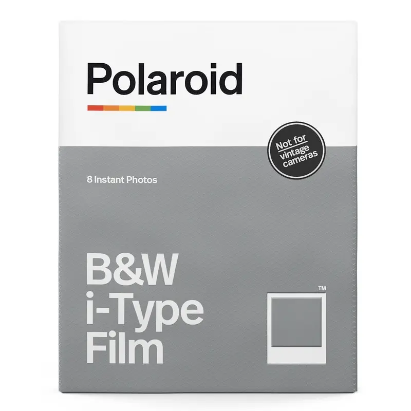 Polaroid I-TYPE B&W Black and White Instant Film - 8 per pack
