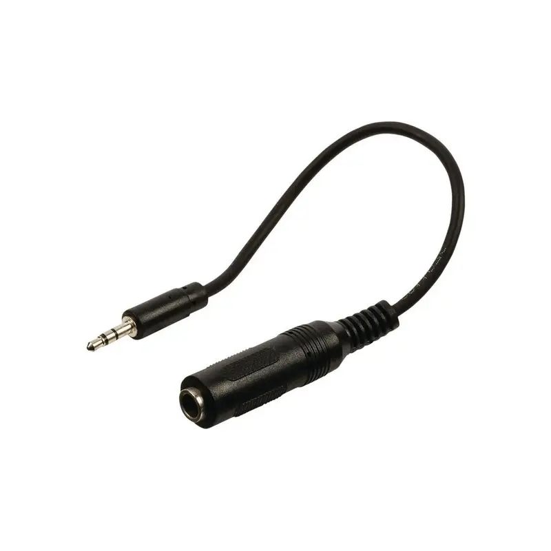 Nedis Stereo Audio Cable 3.5mm Male to 6.35mm Female 0.2m Black CAGP22550BK02