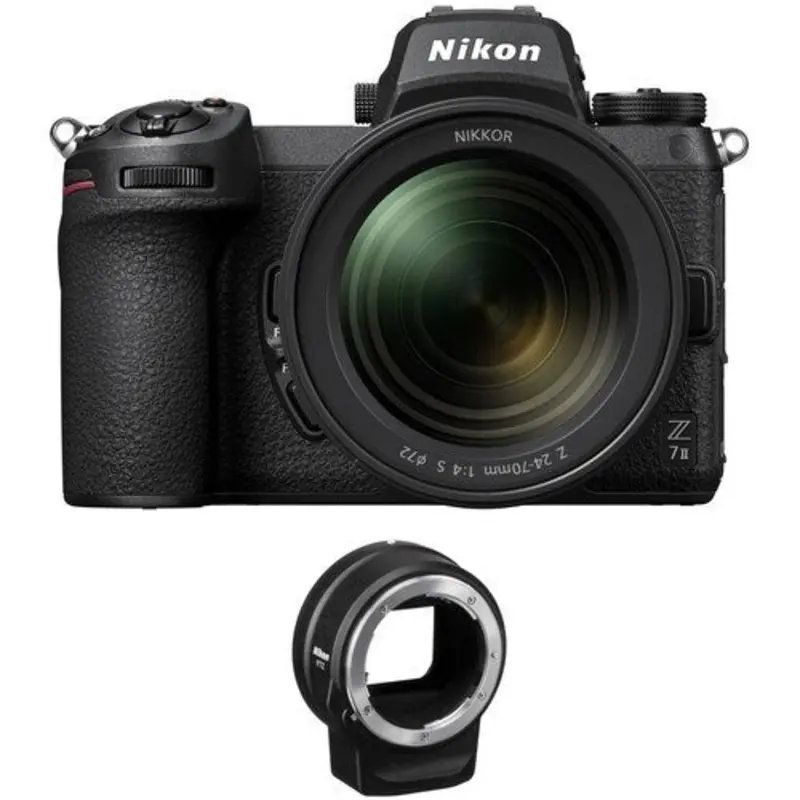 Nikon Z7 II Mirrorless Digital Camera with 24-70mm f/4 Lens & FTZ Adapter Kit