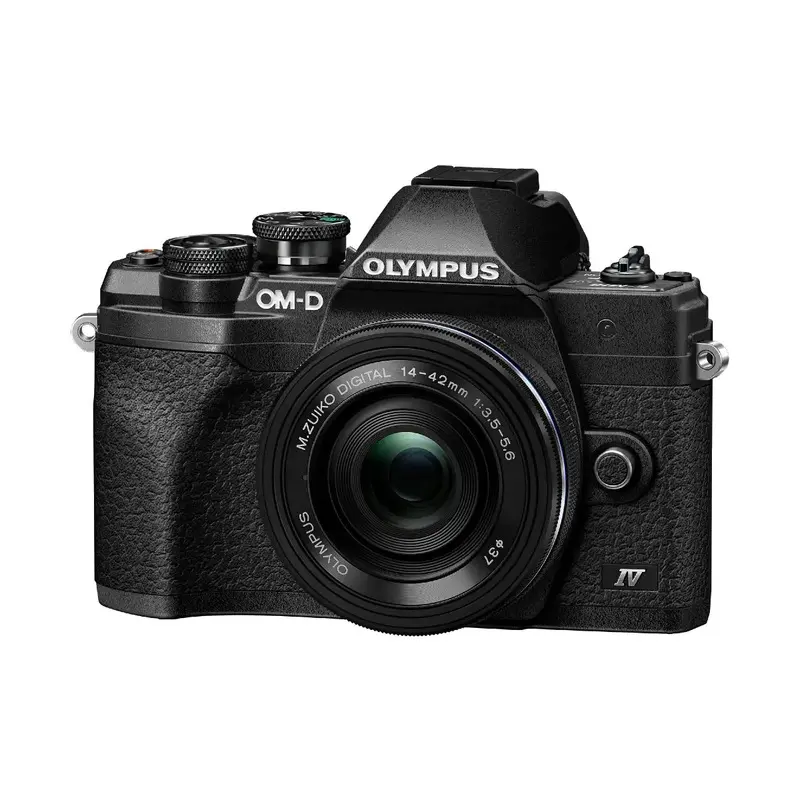 OM System - Olympus OM-D E-M10 Mark IV Camera with 14-42mm EZ Lens Kit - Black