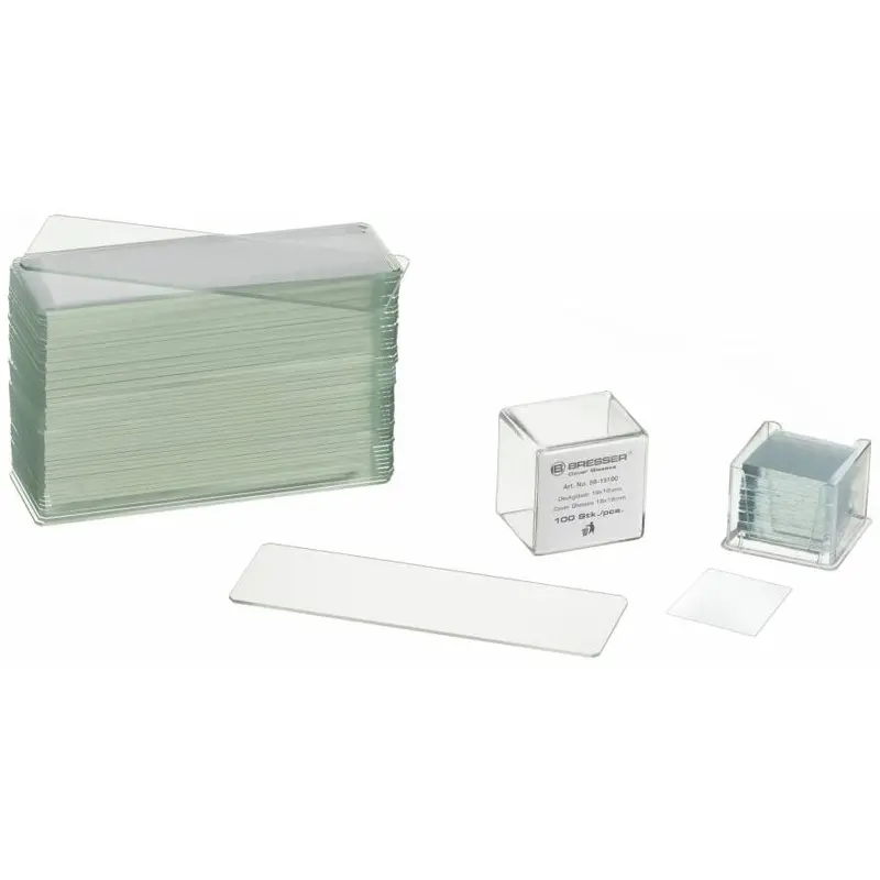 Bresser Microscope Slides (50pcs) and Cover Glasses (100pcs)