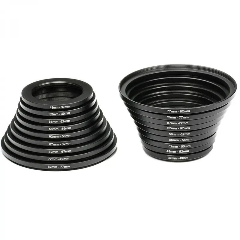 18 in 1 Lens Filter Step Ring Set 9pcs Step Up Rings & Step Down Rings