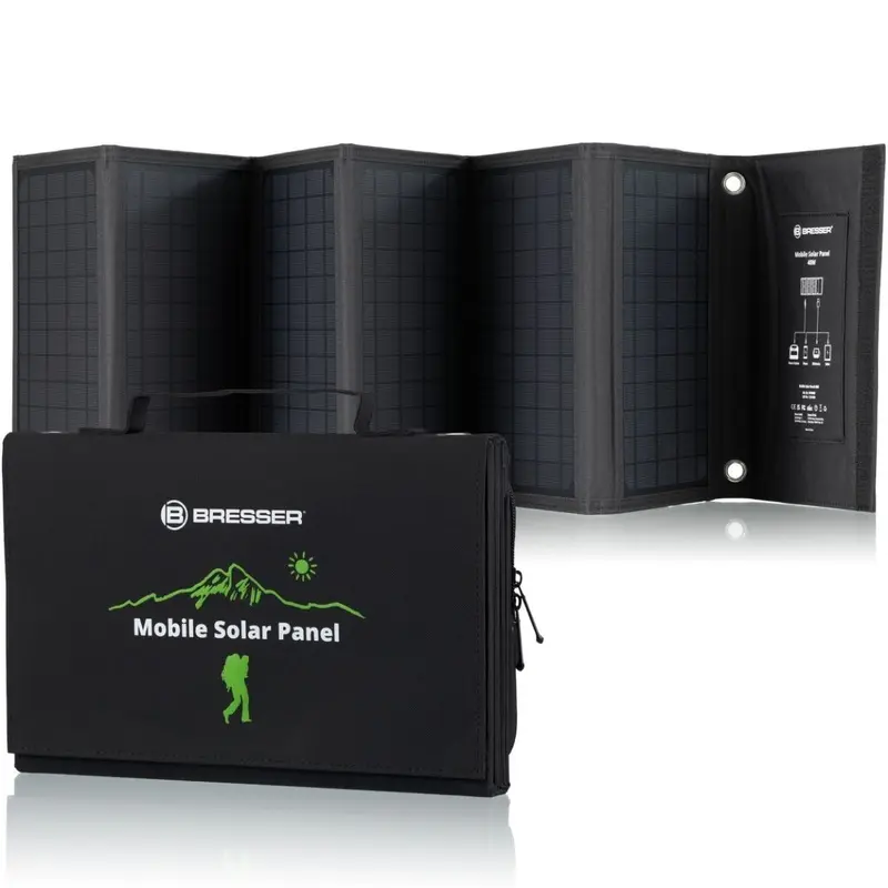 BRESSER Mobile Solar Charger 40 Watt with USB and DC output