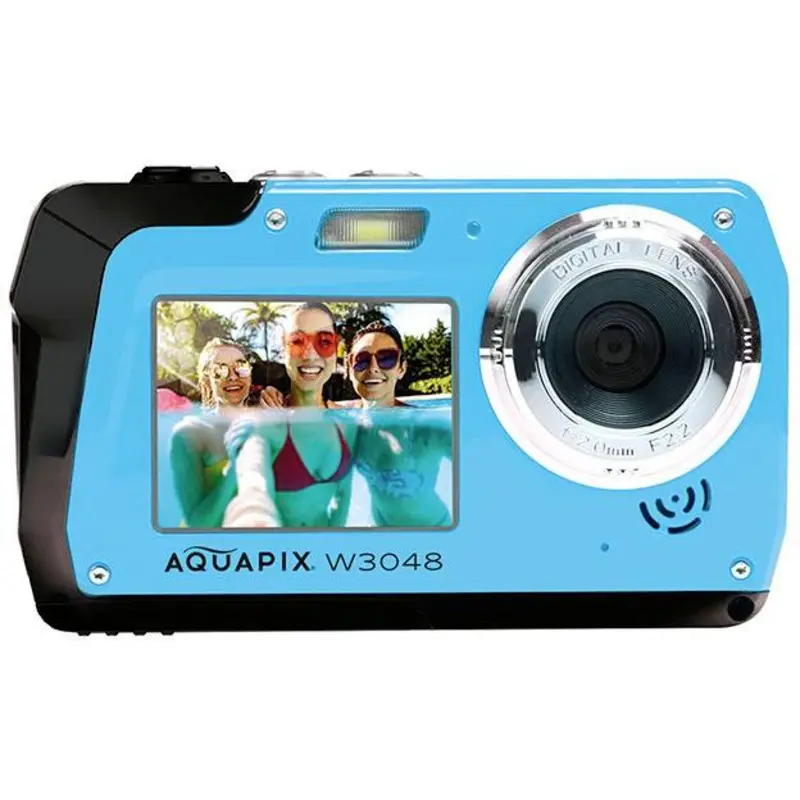 Easypix W3048 Edge Iceblue  Submersible Camera, 48MP Dual Screen