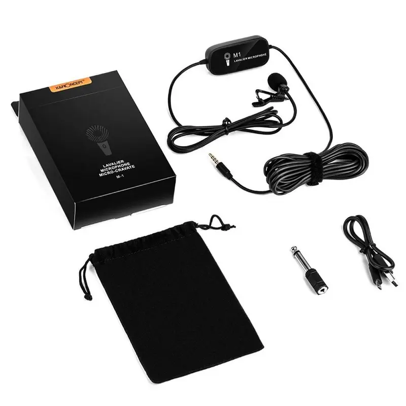 K&F Filter Lavalier Microphone Lapel Mini Omnidirectional Condenser External Mic