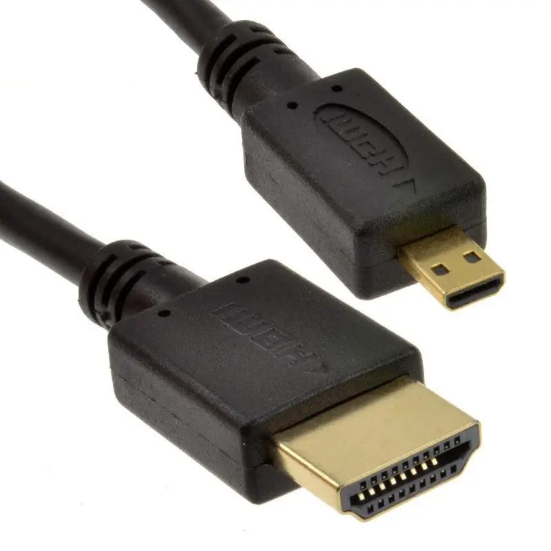 Micro D HDMI High Speed Cable to HDMI for Tablets & Cameras 1080P 0.5m