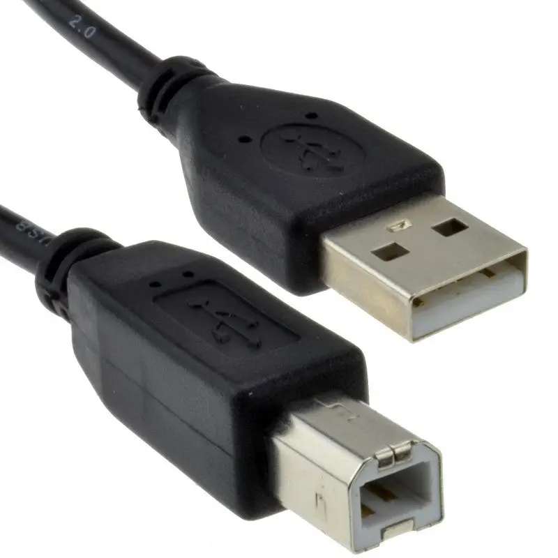 USB 2.0 24AWG High Speed Cable Printer Lead A to B BLACK 2m