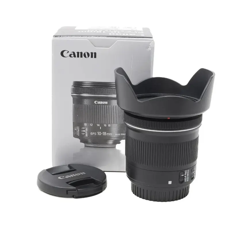 Used Canon EF-S 10-18mm F4.5-5.6 IS STM lens (Boxed SH43293)
