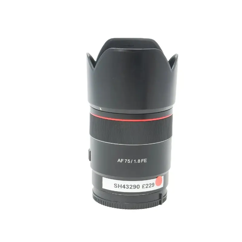 Used Samyang AF 75mm F1.8 FE Lens for Sony FE fit (Hood SH43290)