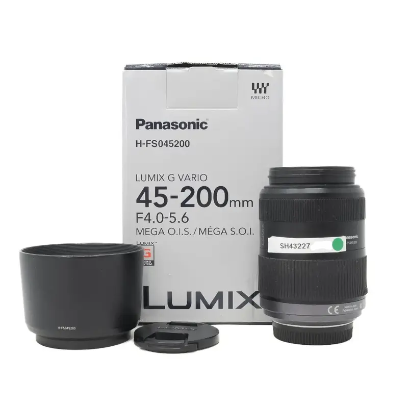 Used Panasonic Lumix G Vario 45-200mm f4-5.6 lens *FUNGUS* (Boxed SH43227)