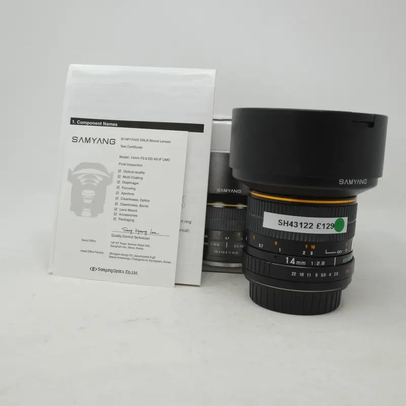 Used Samyang 14mm f/2.8 ED AS IF - Canon EF (SH43122)
