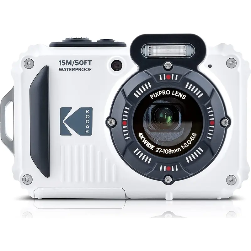 Kodak PIXPRO WPZ2 16MP 4x Zoom Tough Compact Camera - White