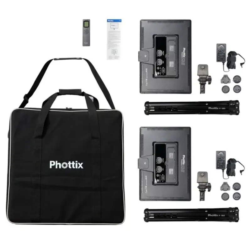 Phottix Nuada S3 II Bi-Colour Video LED Twin Kit with Remote