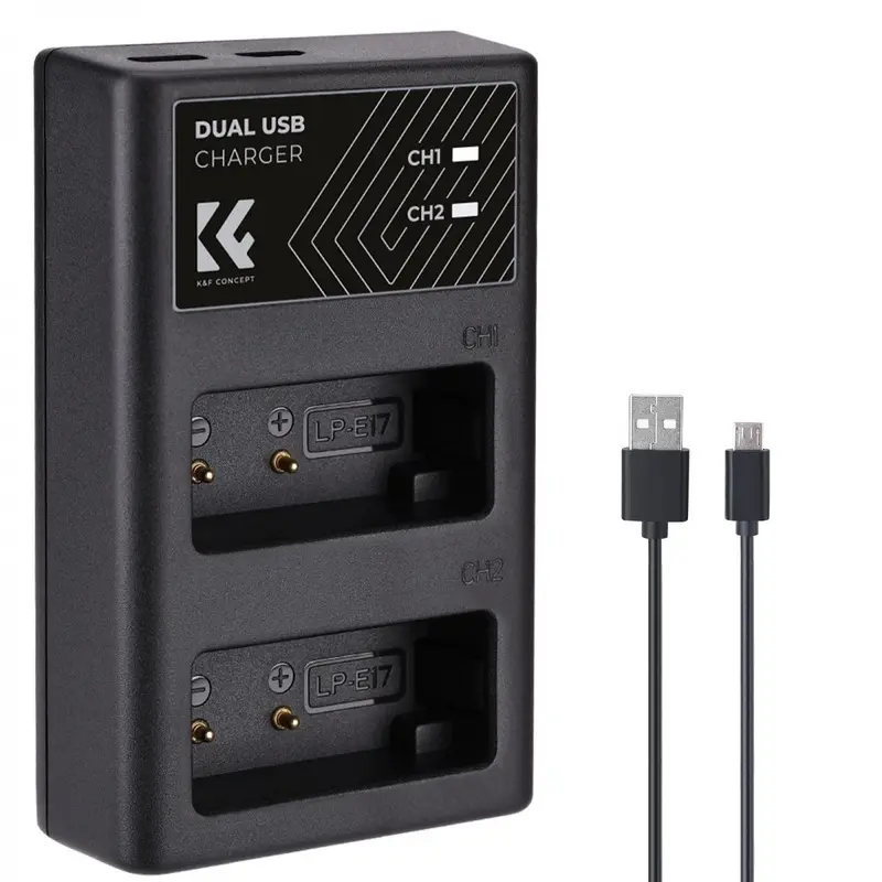 K&F Concept Canon LP-E17 Dual Slot Quick Battery Charger