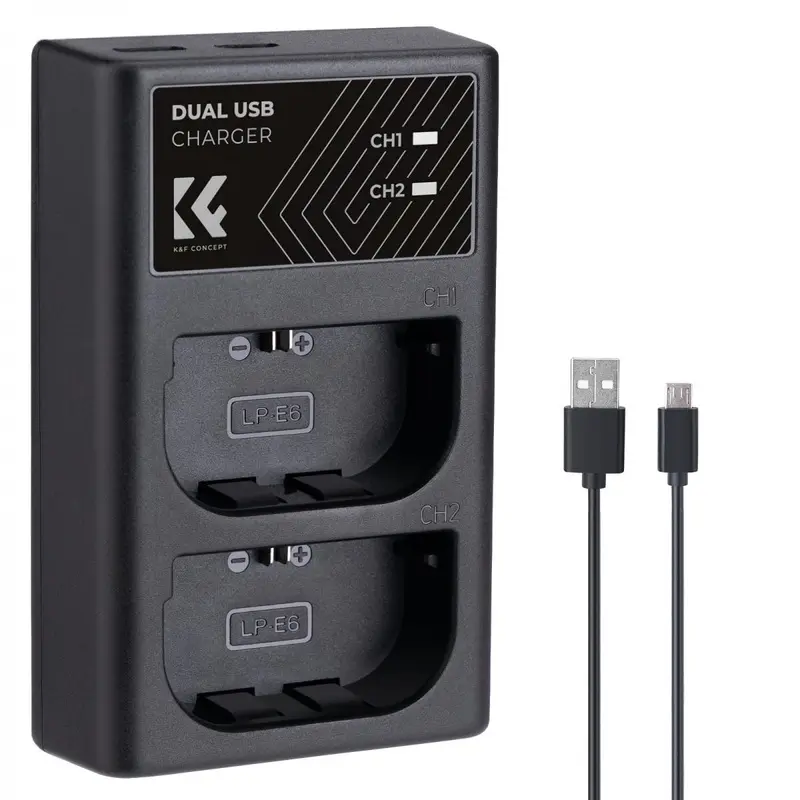 K&F Concept Canon LP-E6NH Dual Slot Battery Charger