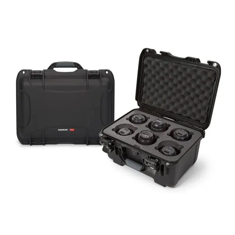 NANUK Protective Case 918 w/Custom Foam - Graphite (for 6-Up Lenses)