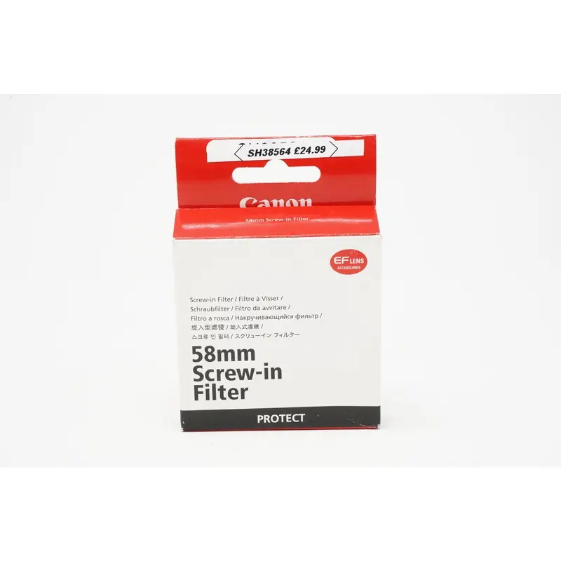 Unopened Used Canon 58mm Protection filter (Boxed SH38564)