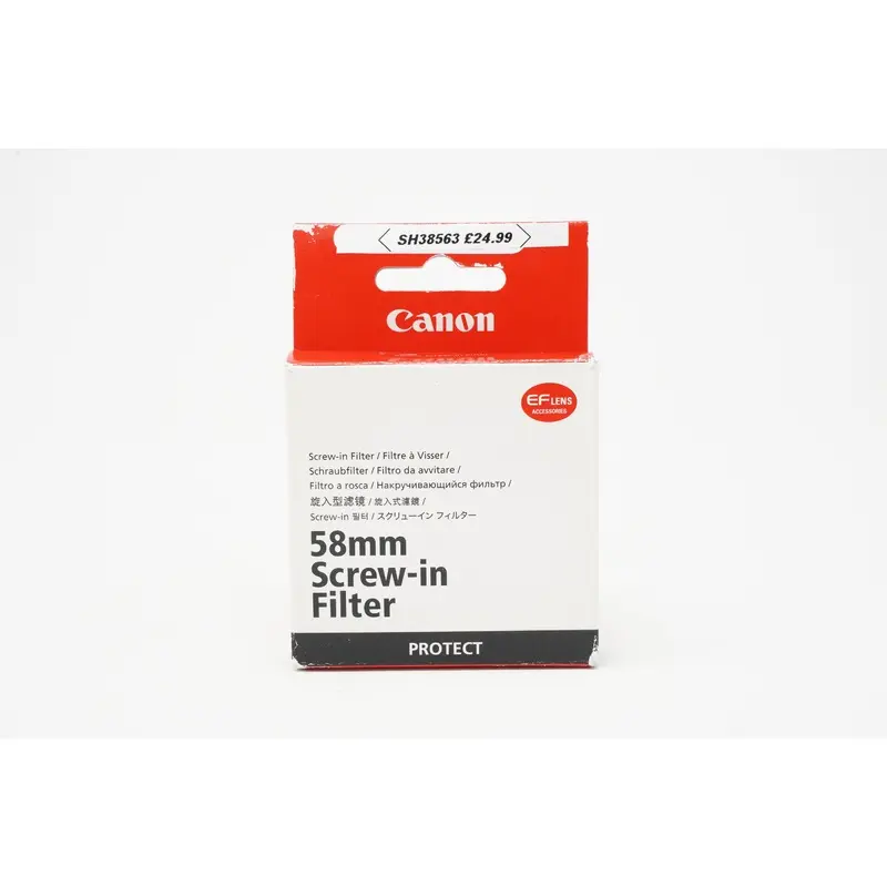 Used Canon 58mm Protection filter (Boxed SH38563)