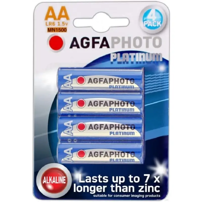 AgfaPhoto Platinum AA Batteries 4 Pack