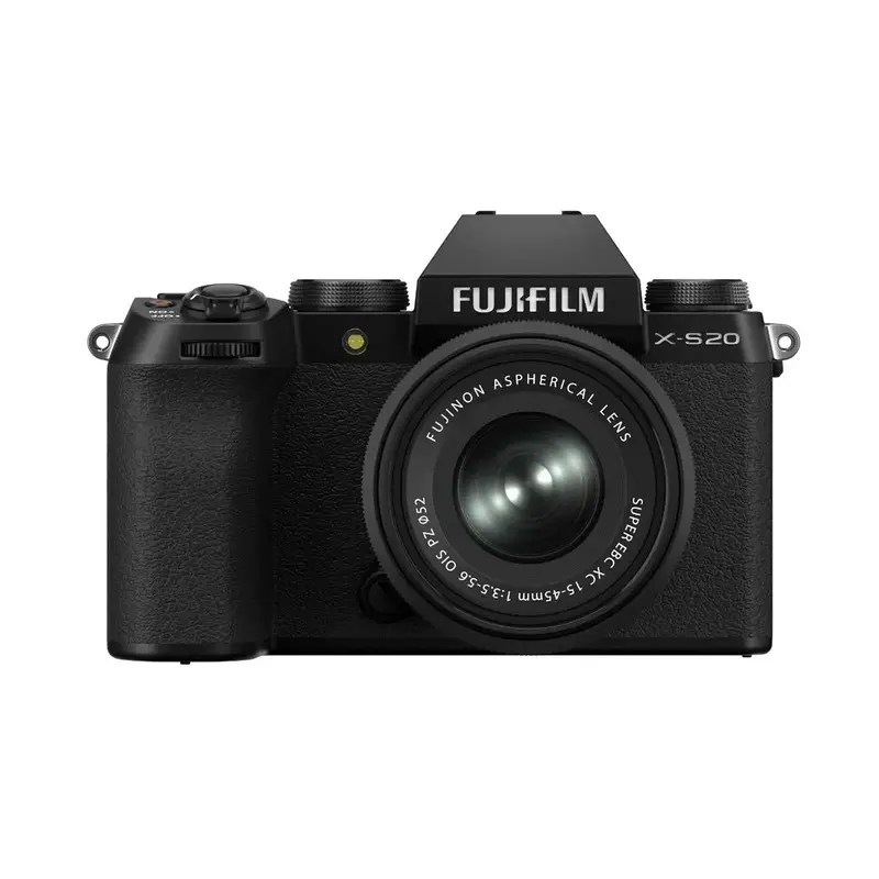 Fujifilm X-S20 Mirrorless Camera with XC 15-45mm F3.5-5.6 OIS PZ lens - Black