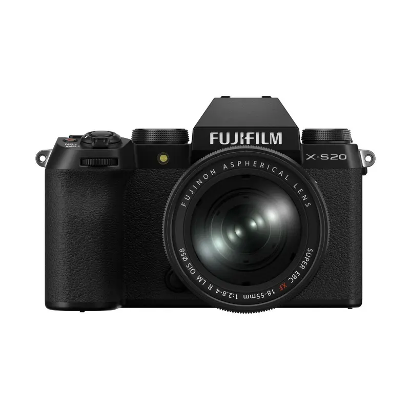 Fujifilm X-S20 mirrorless camera with XF 18-55mm F2.8-4 R lens - Black