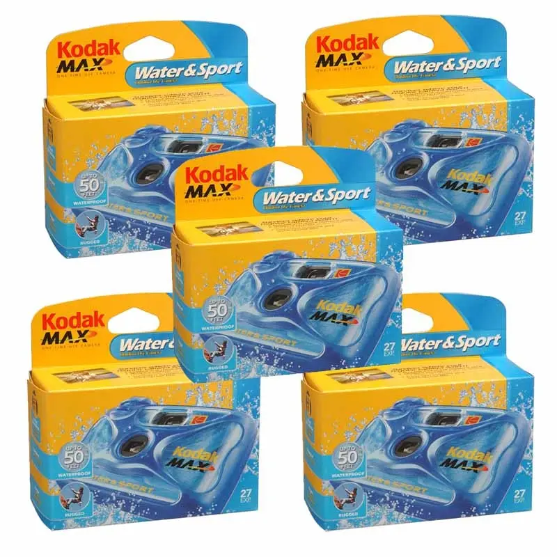 Kodak Ultra Sport Underwater 15M SUC Single Use Disposable Camera 27 Exp - 5 pack
