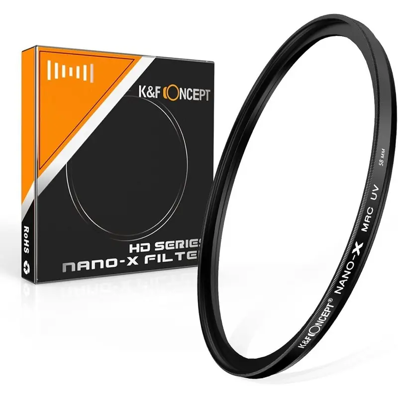 K&F Concept 58mm MC UV Protection Filter Ultra Slim 18 Layers Multi Nano Coating