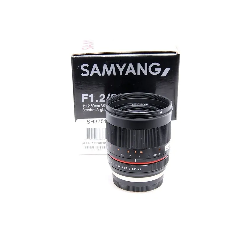 Used Samyang 50mm F1.2 lens for Fuji Fujifilm X mount (Boxed SH37516)