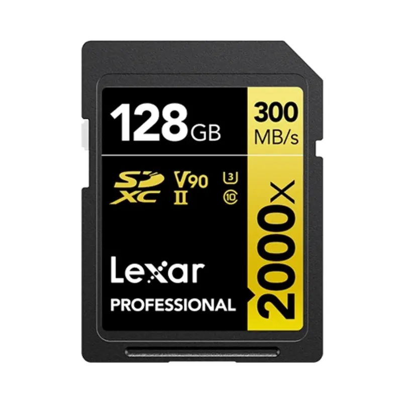 Lexar Professional 2000x SDHC/SDXC UHS-II Card GOLD Series - 128gb