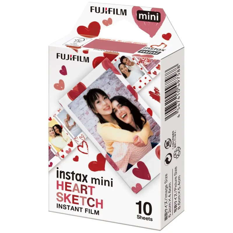 Fujifilm Instax Mini Film - Hearts Sketch