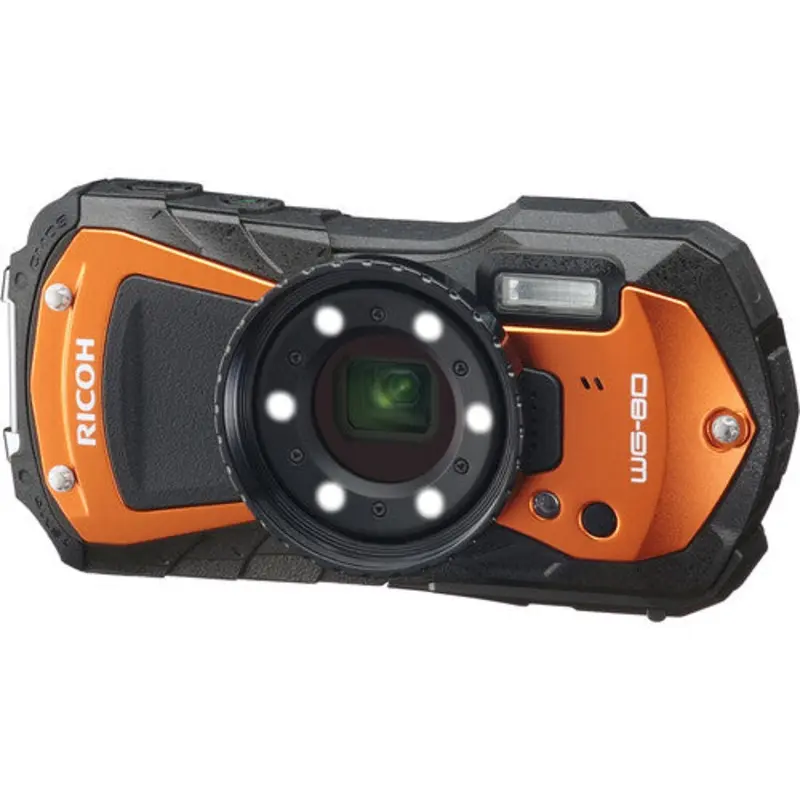 Ricoh WG-80 Digital Waterproof/Tough Camera (Orange)