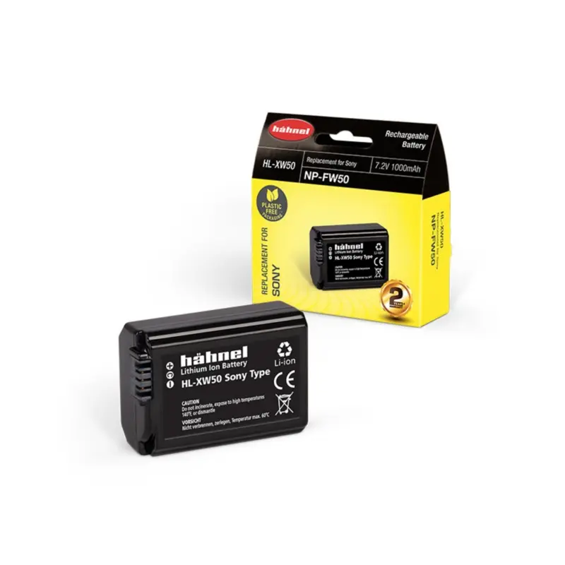 Hahnel HL-XW50 Battery for (Sony FW50) - Compatible with A6400, 6500, NEX, A33  and others