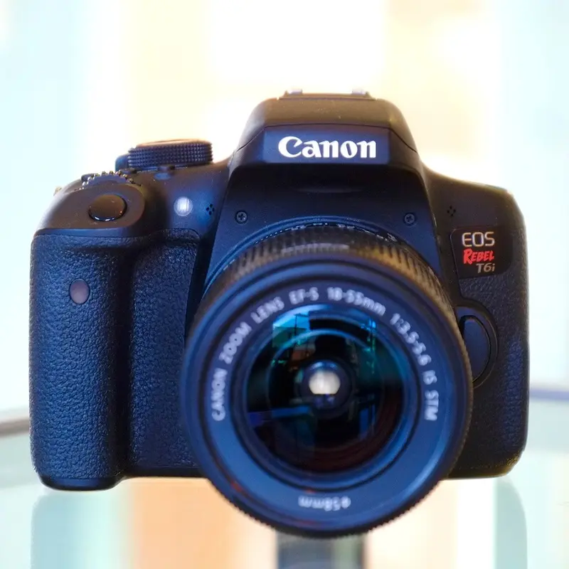 Canon EOS Rebel T6i with 18-55mm f3.5-5.6 IS STM