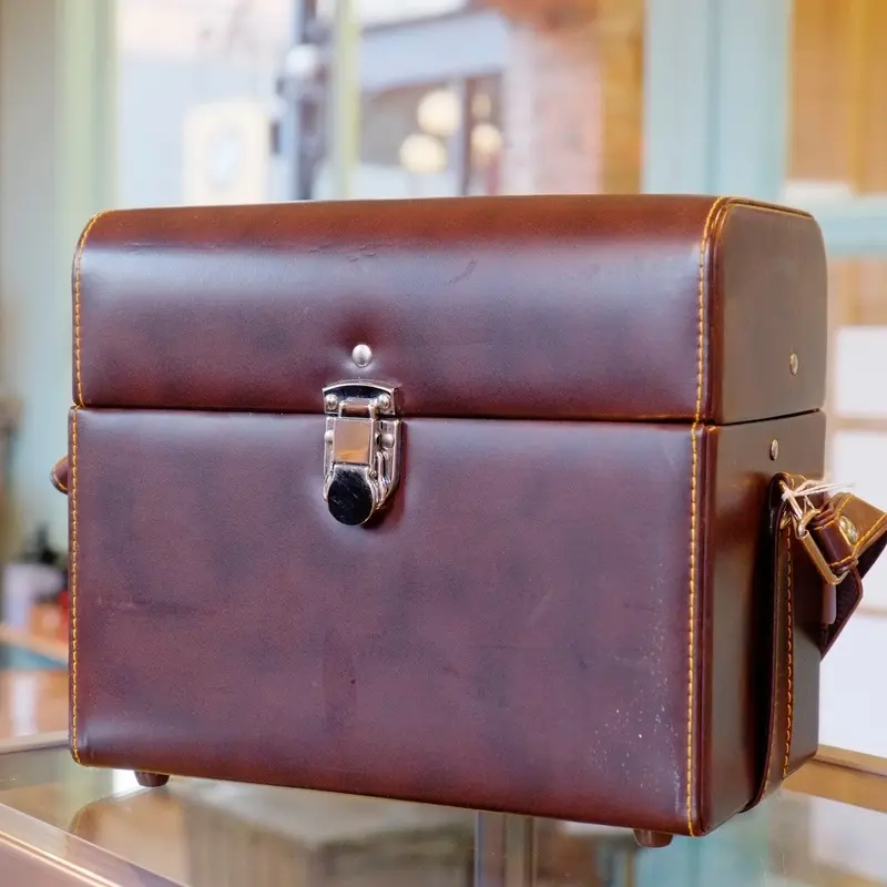Brown vinyl hardsided case