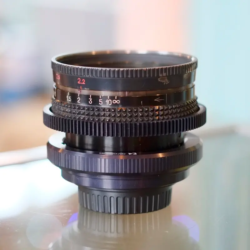 Lomo OKC1-50-6 50mm f2 with RAFCAMERA EF adapter
