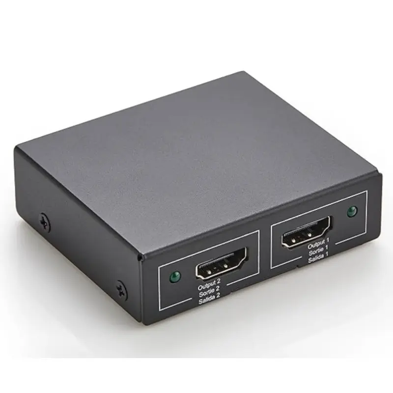 HDMI Splitter 1 in 2 Out, 4K@30Hz for Dual Monitors, Mirror Only, Black
