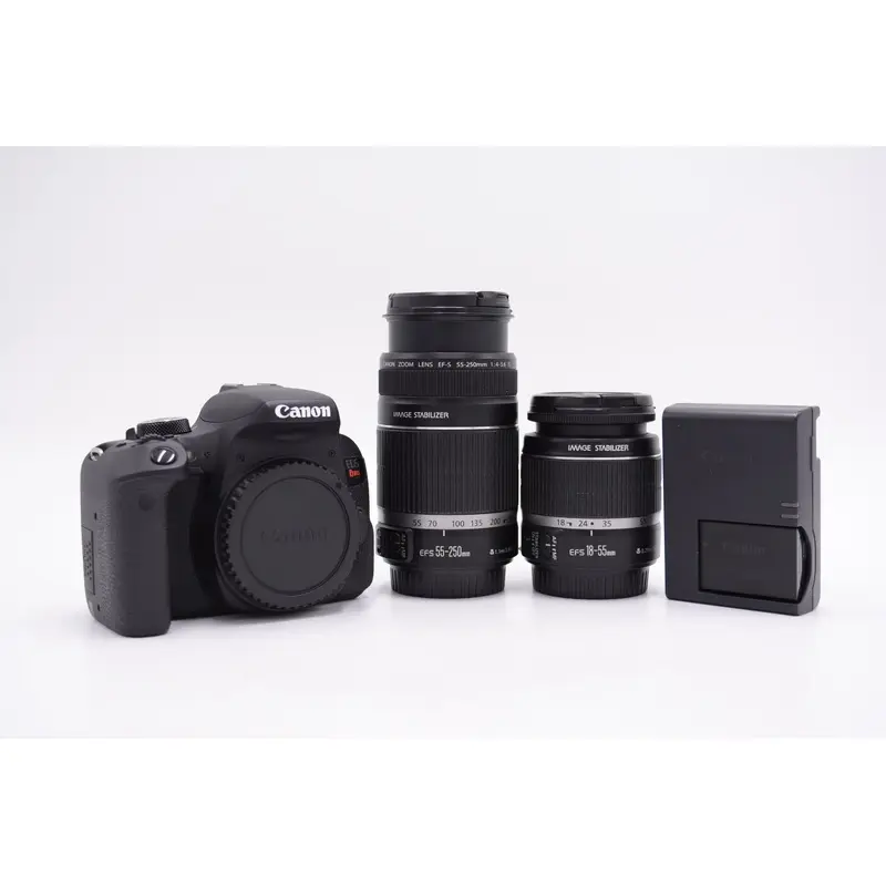 Canon EOSREBELT7i/DUAL/03327 T7i W/EF-S 18-55mm + EF-S 55-250mm, Used