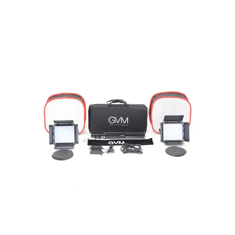 GVM 800D-RGB LED 2 Light Kit, Used