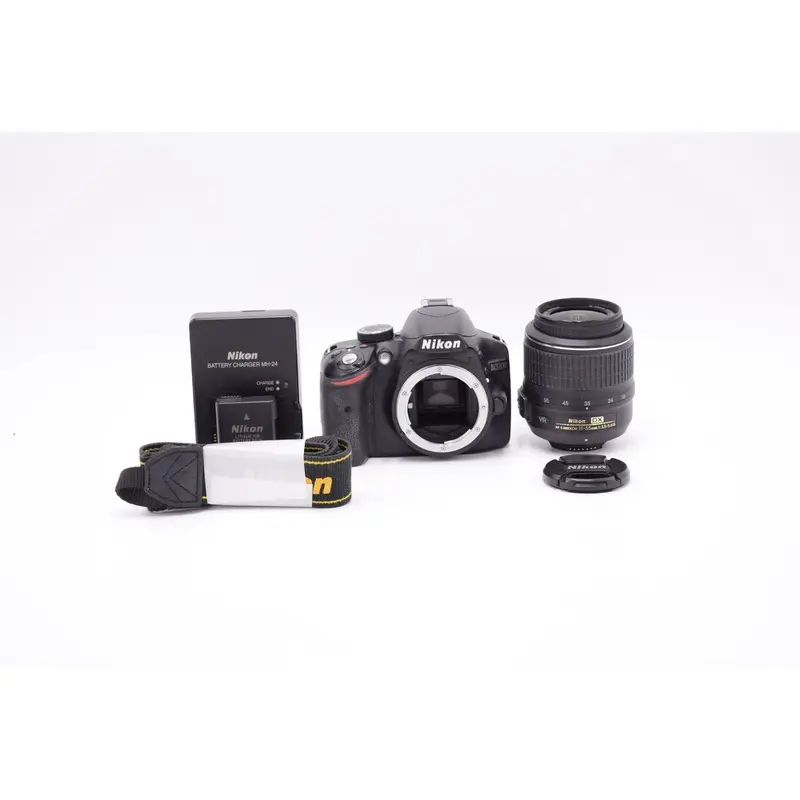 Nikon D3200/1855/01181 D3200 DSLR Camera W/AF-S DX 18-55mm 3.5-5.6G VR Lens, Used