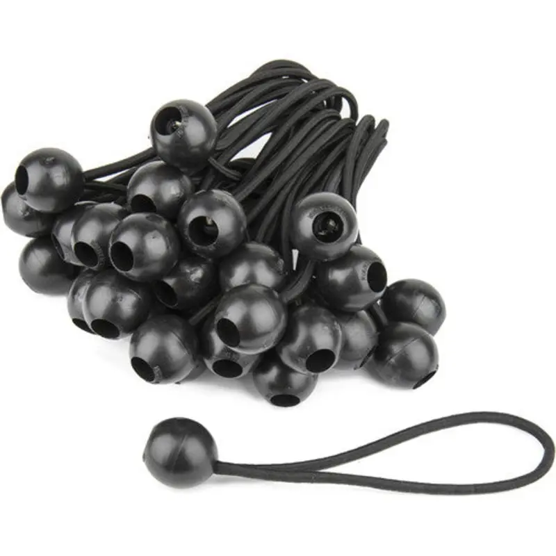 Kupo KG090811 Heavy-Duty 6" Black Bungee Loops (50-Pack)