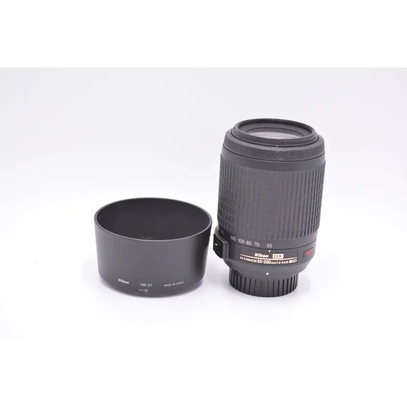 Nikon AFS55200GVR-66153 AF-S DX Nikkor 55-200mm f/4-5.6G IF-ED VR Lens, Used
