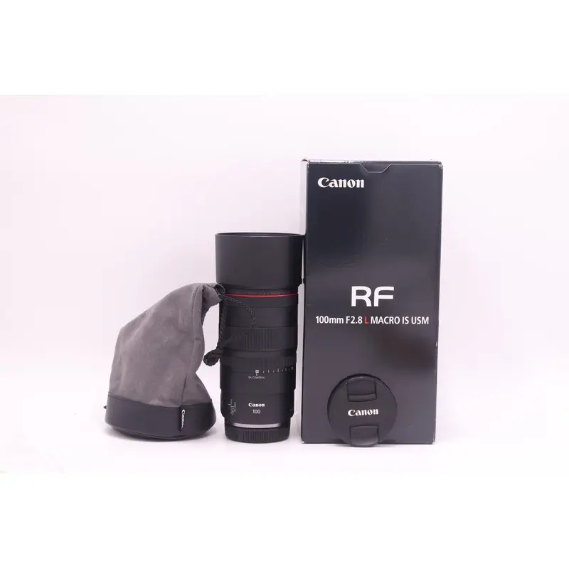 Canon RF100F28M-02525 RF100 F2.8 L IS USM Macro Lens, Used