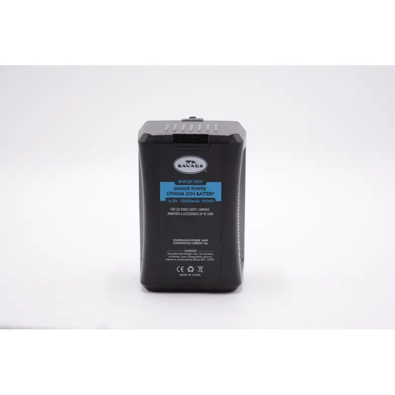 Savage BP190V-13499 Power Lithium-Ion Battery W/Charger, V-Mount, Used
