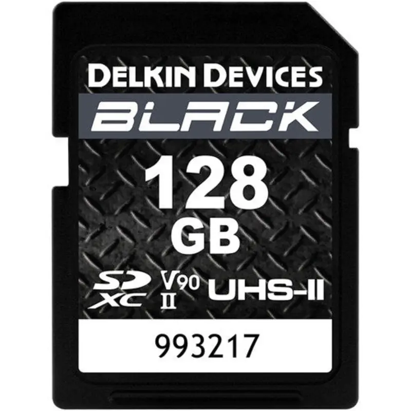 Delkin DSDBV90128 128GB Black UHS-II SDXC Memory Card