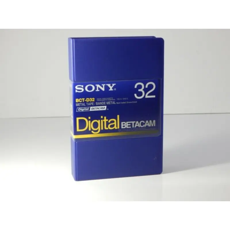 Sony BCTD32 32' Digital Betacam Video Cassette In Album Case