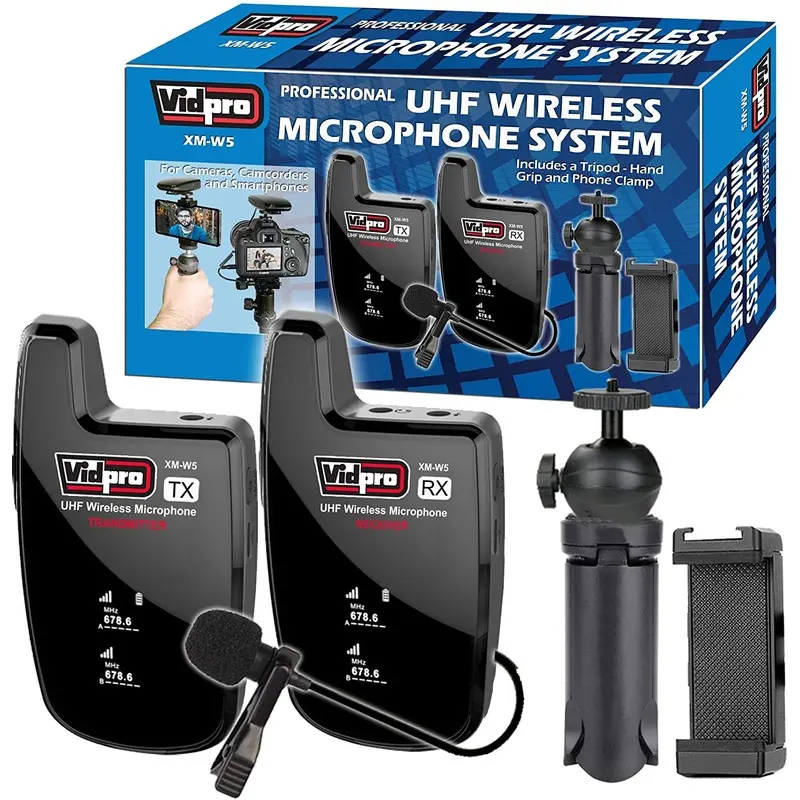 Vidpro XMW5 Professional Uhf Wireless Lavalier Microphone