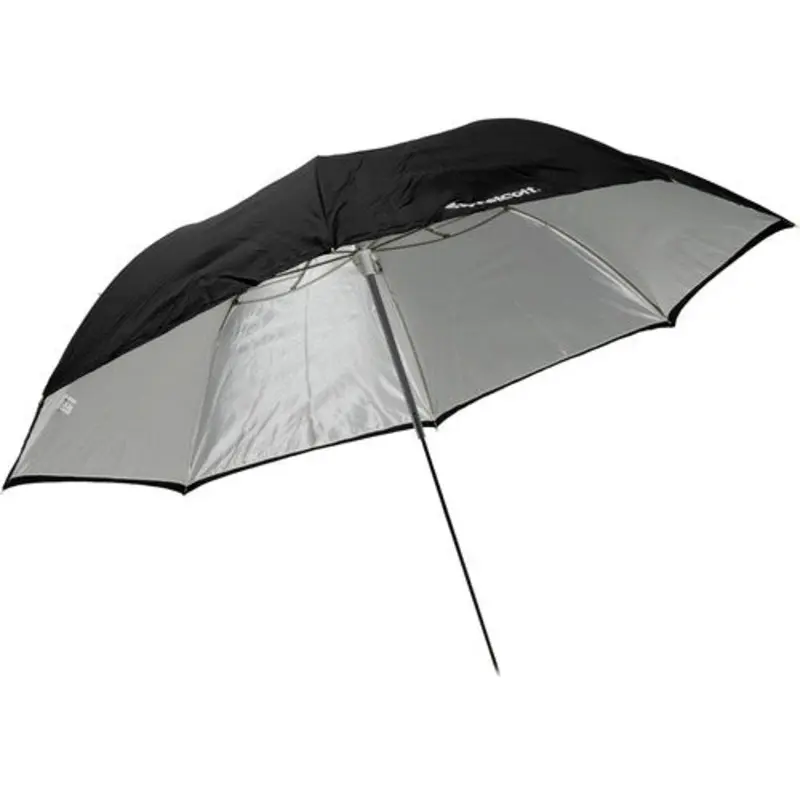 Westcott 2021 White Satin Umbrella W/Removable Black Cover, 60