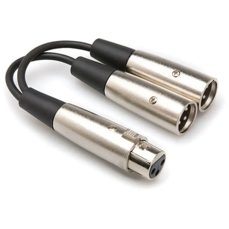Hosa YXM121 XLR Female To 2 XLR Male Y-Cable, 6