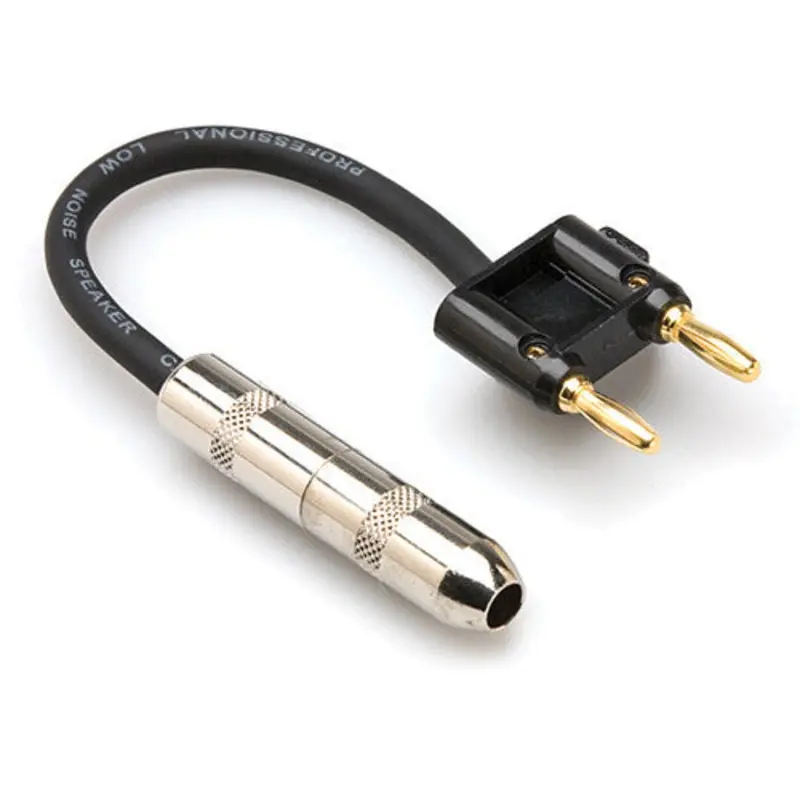 Hosa BNP116Bk Female 1/4'' Phone To 10 Gauge Dual Banana Adapter