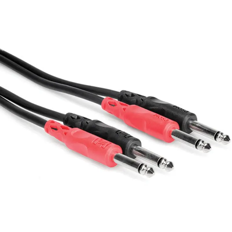 Hosa CPP202 Two 1/4'' Phone Male To Two 1/4'' Phone Male Unbalanced Cable hosa, 6.6'